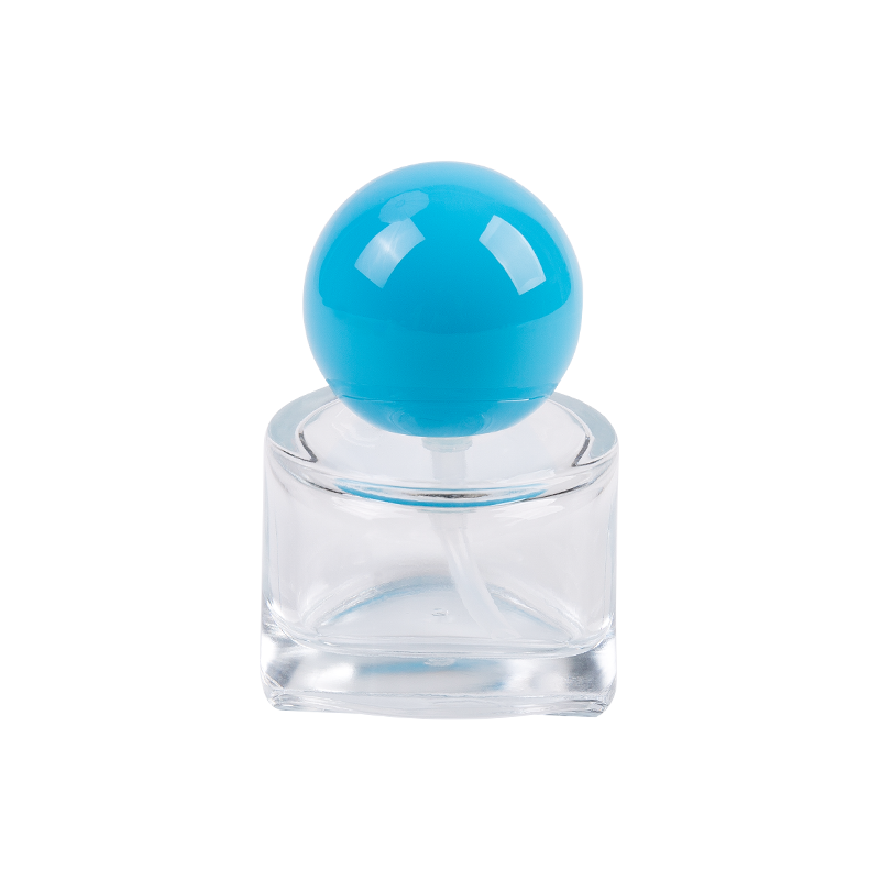 파란색 ABS 캡이있는 30ml 유리 화장품 병