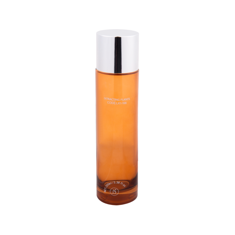 200ml 우아한 앰버 유리 토너 로션 병
