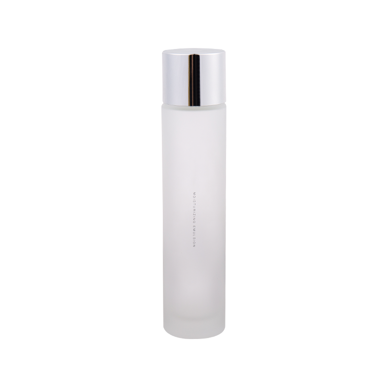 120ml 간단한 실버 흰색 유리 로션 병